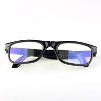Lunettes de lecture pliables portables unisexes de poche, anti-lumière bleue, avec étui léger et montures en PC noir