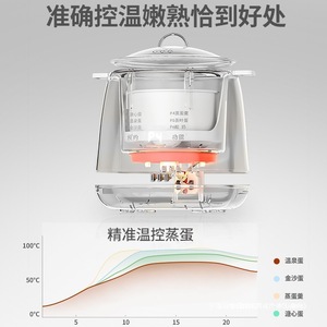 Mini cocedor de huevos inteligente, eléctrico de 600W, de una sola capa, con función de temporizador, para uso doméstico, máquina para hacer yogur, vaporera para desayuno - Product Image 5