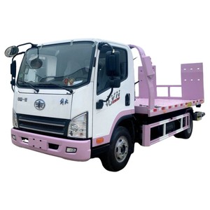 FAW J6L 4x2 <b>Flatbed</b> Tow <b>Truck</b> 5 Ton Slidebed Wrecker 3 Ton Rollback Recovery <b>Truck</b> with Underlift - Product Image 1