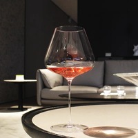 Verre à vin rouge en cristal ultra-fin fait main, alternative à Zalto, style rétro élégant et luxueux, de marque nationale