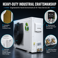 AC Mini Split Unit 3HP 2 Ton 24000 BTU DC Inverter Hybrid Tenaga Surya untuk Penggunaan Rumah Tangga di Kolombia dan Jamaika