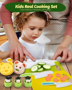 Cuchillos de Cocina de Plástico para Niños al por Mayor, Cuchillos Seguros para Frutas para Niños Pequeños, Cuchillos de Cocina Reales con Bordes Dentados, Juego de Cuchillos de Chef de Madera para Niños - Product Image 3
