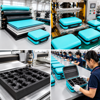 Étui de transport pour drone EVA, coque rigide antichoc, organisateur avec insert en mousse réglable, séparateur amovible, sangle de transport, OEM ODM