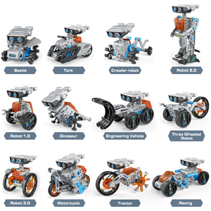 ชุดสร้างสรรค์วิทยาศาสตร์ DIY 12-in-1 ของ AJB TOYS พร้อมรถหุ่นยนต์ใช้พลังงานแบตเตอรี่ สำหรับ<span class=keywords><strong>เด็ก</strong></span>อายุ 7-14 ปี - Product Image 3