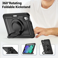 Étui robuste antichoc en TPE pour iPad Mini 7 A17 Pro 2024 8.3 pouces avec poignée et béquille rotative