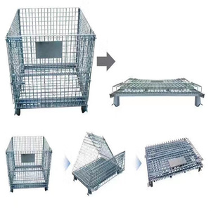 맞춤형 중량급 강철 고용량 창고 메쉬 박스 와이어 케이지 금속 빈 보관 컨테이너 - Product Image 3