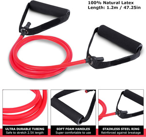 Bandas de resistencia con asas, bandas de ejercicio ideales para gimnasio en casa, terapia física, entrenamiento de fuerza - Product Image 3