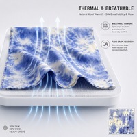 Tissu crêpe épais 20% soie 80% laine, teinture tie-dye, textile de luxe pour manteaux sur mesure, blazers ajustés, approvisionnement B2B