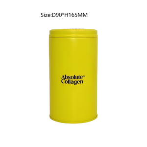 Round Tinplate Can Custom Logo Collagen Powder Tea Supplement Airtight Metal Packaging <b>Tin</b> Jar - Product Image 2