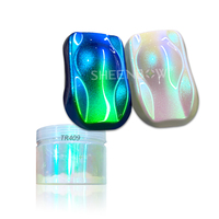 Sheenbow en vrac irisé arc-en-ciel aurore opalescent blanc caméléon peinture pigment poudre Super couleur changement voiture peinture pigment