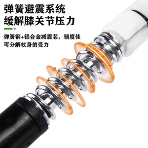 Bâtons de randonnée Xihai en alliage d'aluminium, télescopiques, pliables, antidérapants, avec verrouillage interne, pour la randonnée et la marche en plein air - Product Image 2
