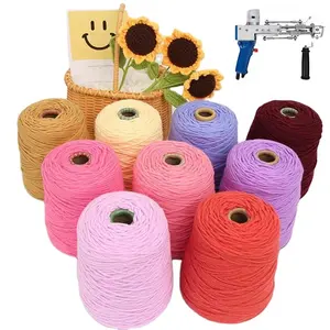 Factory wholesale free samples various colors 8ply pure wool acrylic thread 8-strand scarf hat knitting thread