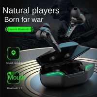 G11 earbud TWS Gaming dengan peredam bising latensi rendah Earphone Gaming dengan casing pengisi daya Headphone nirkabel TWS