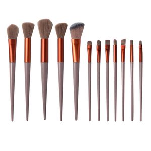 Lot de 13 pinceaux de maquillage professionnels en gros pour usine – Pinceaux pour fard à paupières, mascara et visage, fibres artificielles, manche en plastique inclus - Product Image 1