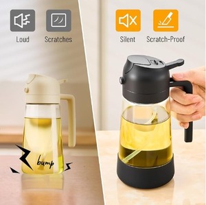 Dispenser <span class=keywords><strong>Olio</strong></span> da 470ml con Fondo in Silicone, <span class=keywords><strong>Spruzzino</strong></span> 2 in 1 <span class=keywords><strong>per</strong></span> <span class=keywords><strong>Olio</strong></span> d'Oliva <span class=keywords><strong>per</strong></span> Cucina, BBQ, <span class=keywords><strong>Friggitrice</strong></span> <span class=keywords><strong>ad</strong></span> <span class=keywords><strong>Aria</strong></span>, Insalate e Cottura - Product Image 2
