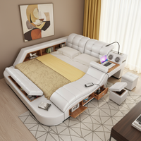 Nouveau Lit Double Multifonctionnel avec Fauteuil de Massage et Haut-parleur Bluetooth – Fournisseur Direct