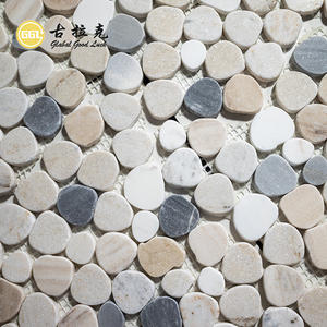 Mosaïque de galets naturels polis - Forme de galets de rivière lisses pour mur de salle de bain, sol de spa, décoration de jardin - Product Image 2