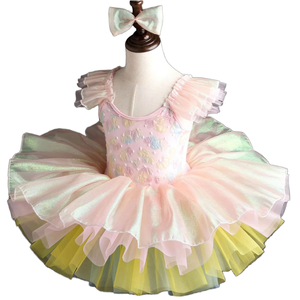 Vestido de Bailarina para Fiesta Infantil, Traje de Ballet Colorido con Relieve, Disfraz de Cisne para Niñas de Jardín de Infancia, Material de Tul - Product Image 1