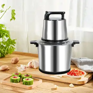 Moedor de carne chopper, cozinha elétrica 6l processo doméstico alimento vegetal 8l aparelhos cortador aço inoxidável/