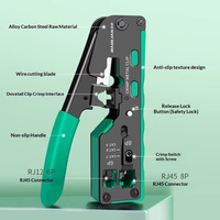 Pince à sertir RJ45 pour câbles réseau Ethernet Cat7, Cat6, Cat5, avec fonction de verrouillage pour fiches modulaires RJ11, RJ12, 6P, 8P