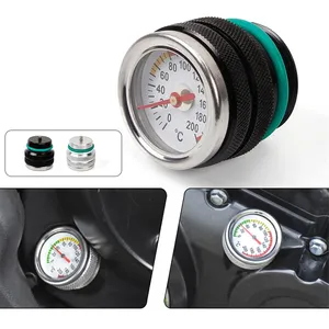 <span class=keywords><strong>Bouchon</strong></span> de réservoir de carburant pour moto avec <span class=keywords><strong>jauge</strong></span> de température d'huile, thermomètre en alliage d'aluminium, remplace le <span class=keywords><strong>bouchon</strong></span> M30x1.5, accessoires pour moto - Product Image 3