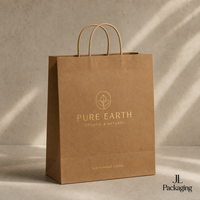 Sac en papier kraft de haute qualité avec logo personnalisé imprimé en feuille d'or