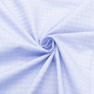 超热销棉纱染色面料迷你格子蓝色衬衫 - Product Image 5