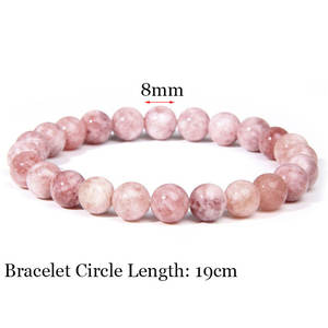 Bracelet en pierres naturelles de 8 mm en gros, bracelet de protection pour hommes, <span class=keywords><strong>quartz</strong></span> rose, améthyste, œil de tigre, bracelets en pierres naturelles porte-bonheur pour femmes - Product Image 6