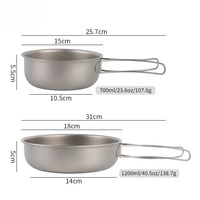 Bols et fourchettes de camping d'extérieur, ustensiles de cuisine portables pliables résistants à la rouille avec poignée en bambou et couvercle en plastique