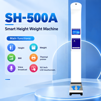 Mesin Pengukur Tinggi dan Berat Badan Apotek Pabrik Souce dengan Layar LCD, Mendukung Kustomisasi OEM ODM