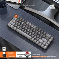 Clavier mécanique sans fil X823-1 K68, 68 touches, hotswap, 2,4 GHz, clavier de jeu sans fil pleine taille avec rétroéclairage RVB pour PC
