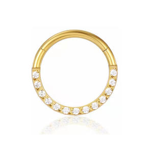 Anillo de Nariz de Acero Inoxidable con Incrustaciones de Zirconia, Anillo de Labio en Forma de U, Piercing para Septum, Joyería, Regalo - Product Image 4