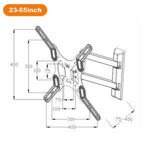 Full Motion <span class=keywords><strong>Tv</strong></span> Montado en la pared Adecuado <span class=keywords><strong>para</strong></span> tamaños de <span class=keywords><strong>TV</strong></span> de 23-<span class=keywords><strong>55</strong></span> <span class=keywords><strong>pulgadas</strong></span> - Product Image 2