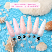 Gel de construction pour ongles Hema Free & Natural Pearl Thread, gel de construction perlé laiteux, gel de nivellement, extension d'ongles, gel dur