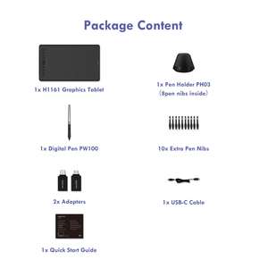 Tablette de dessin numérique Fonction d'inclinaison et pression du stylet 8192 Huion <span class=keywords><strong>H1161</strong></span> 11*6,8 pouces - Product Image 6
