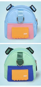 OEM Logo Pet Accessories Travel Backpack Leather Pet Bag For Outdoor Used With Reflective Luxury Walk Pet Bag