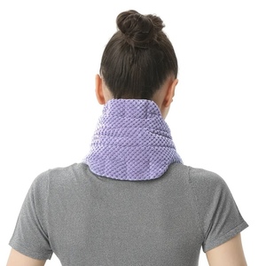 Coussin chauffant pour le cou au micro-ondes, enveloppement thérapeutique chaud/froid lesté pour soulager les douleurs au cou et aux épaules, compresse chauffante douce et lavable - Product Image 3