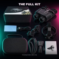Jumelles de vision nocturne de sécurité 4K, lunettes 3D à œil nu, montées sur la tête, LED IR, 7 vitesses, 300 m, 36 MP