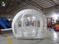 Tente à bulles transparente à base plate avec cadre en acier, en usine en Chine