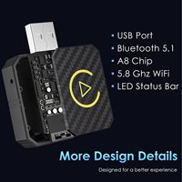 Adaptateur sans fil 2-en-1 Mini CarPlay pour Apple CarPlay, Dongle USB filaire vers sans fil, Boîtier AI CarPlay OEM, Plug and Play