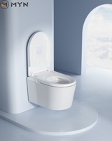 Haut de gamme blanc mur accroché en céramique intelligent électrique intelligent Toilette Wc automatique salle de bain toilette murale