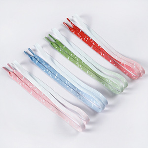 Cordones de tinta de salpicaduras de color degradado YH para <span class=keywords><strong>AJ1</strong></span> Dunk AF1 cordones de moda impresos en poliéster plano cuentan con un par - Product Image 5