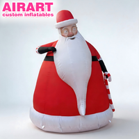 Figurine de Noël gonflable, Père Noël à barbe blanche, décorations gonflables pour les fêtes, pour un joyeux nouvel an