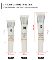 Tube souple de luxe blanc ABL personnalisé D25 15ml-30ml pour pommade, correcteur, sérum pour les yeux, crème, avec embout applicateur