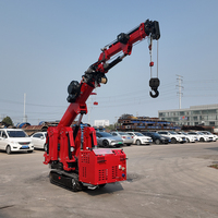 Grue araignée compacte hydraulique pour espaces étroits, grue sur chenilles pour l'installation de bâtiments