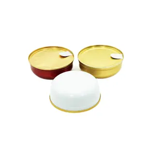 7327 75ml 3 oz Empty Food Grade instant food Birds nest oval shape Aluminum tin Can with easy open lid