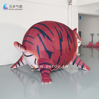 Matériau en peluche de personnage de dessin animé animal obèse gros tigre gonflable