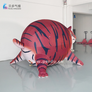 Material de felpa de personaje de dibujos animados de animales obesos de tigre gordo inflable - Product Image 6