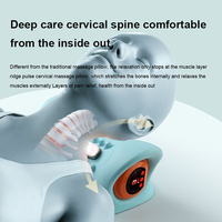 Dispositif de traction cervicale chauffant, coussin de massage Shiatsu pour la relaxation cervicale, relaxant pour le cou et les épaules avec EMS pour soulager la douleur