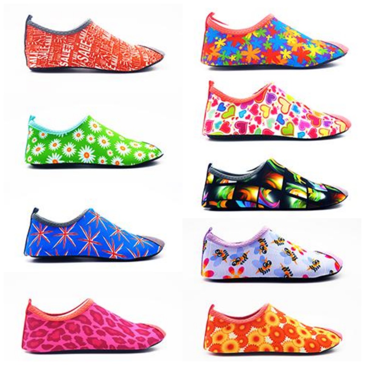 Wholesale New Arrival Pvc Sole Colorful Aqua Shoes For Outdoor Walking Barefoot Quick Dry Non Slip Beach Shoes With Eva Insole